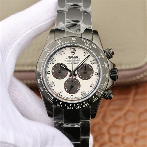 rolex daytona black pvd replica|rolex daytona real or fake.